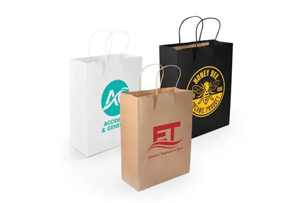 White, Craft Paper Bags Printing